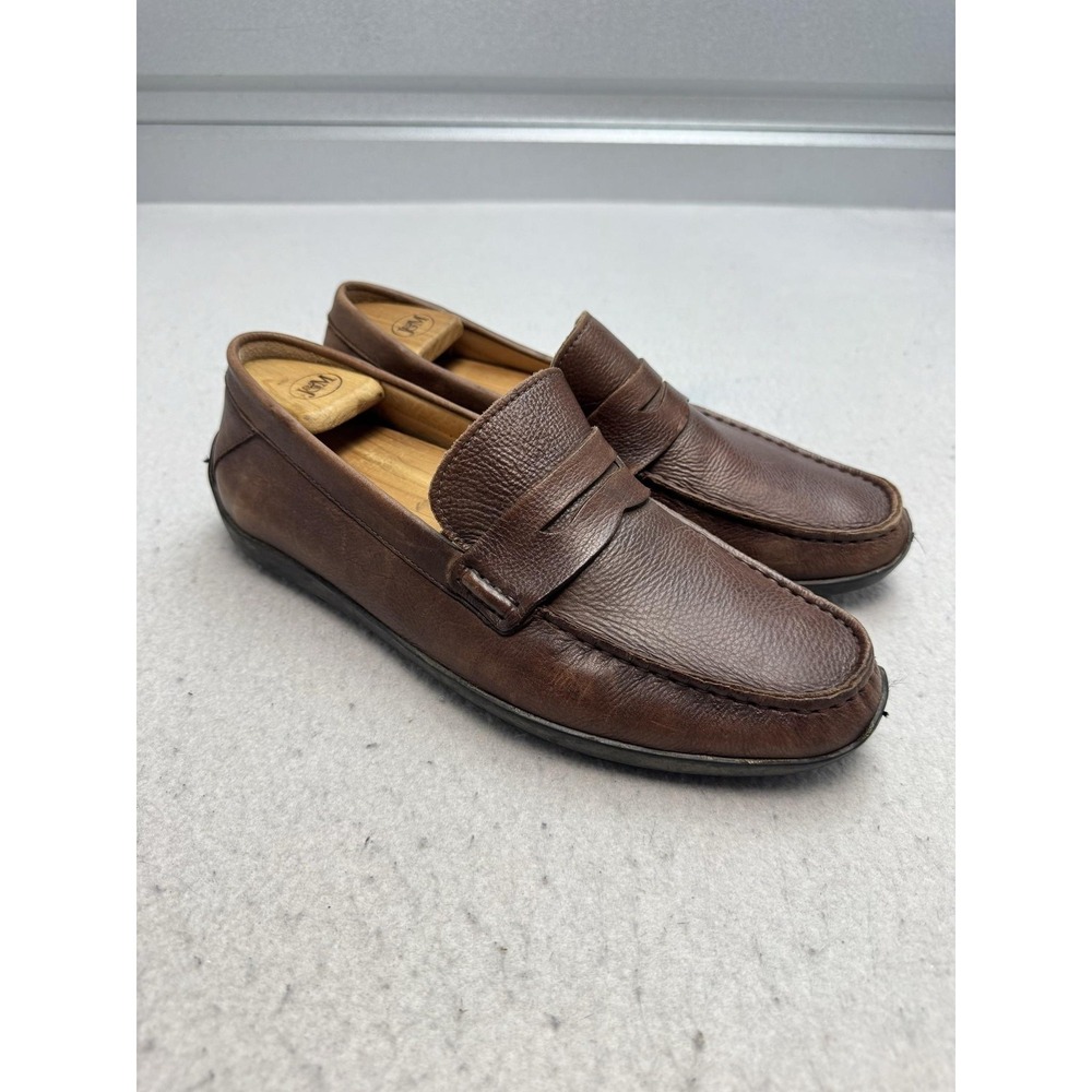Samuel Hubbard Shoes Mens Size 10.5 Brown Leather Slip On Loafers M2111-601